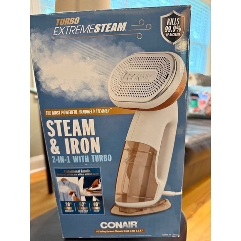 Conair Handheld 2-in-1 Turbo Extreme Garment Steamer & Iron New Open Box